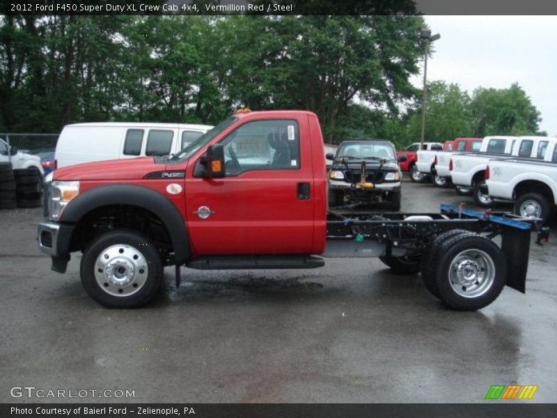 Vermillion Red / Steel 2012 Ford F450 Super Duty XL Crew Cab 4x4
