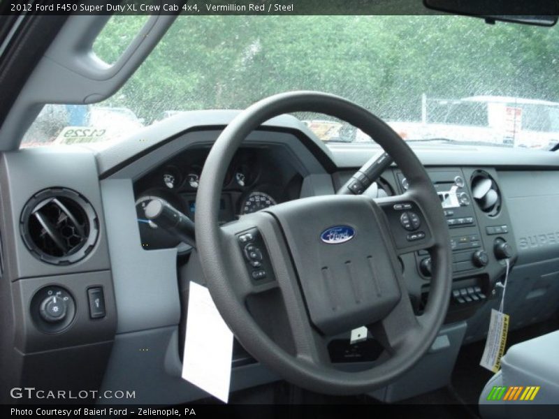 Vermillion Red / Steel 2012 Ford F450 Super Duty XL Crew Cab 4x4