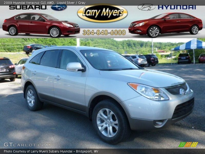 Liquid Silver / Gray 2009 Hyundai Veracruz GLS AWD