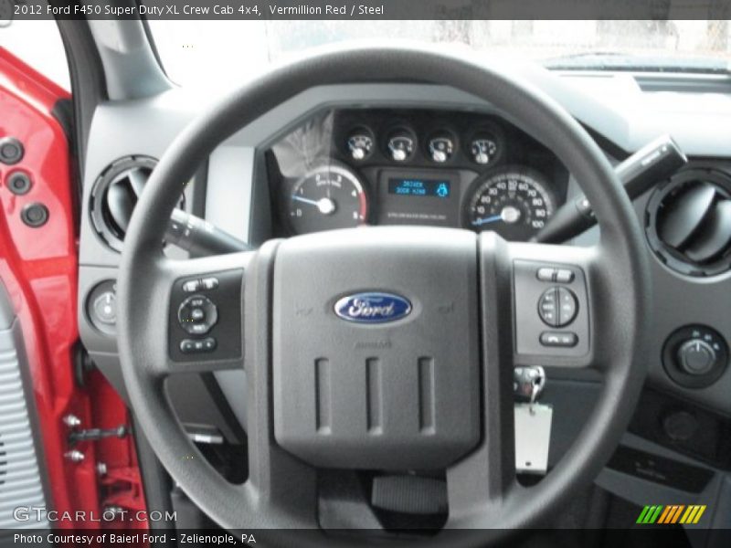 Vermillion Red / Steel 2012 Ford F450 Super Duty XL Crew Cab 4x4