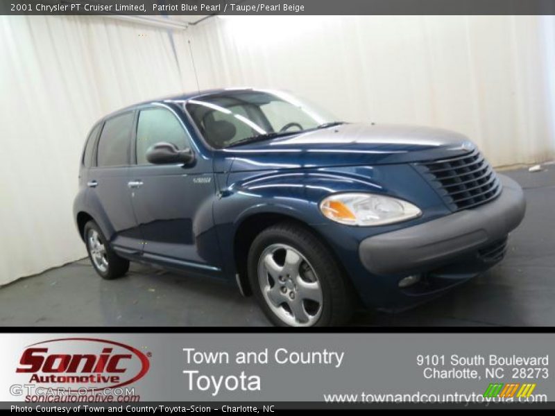 Patriot Blue Pearl / Taupe/Pearl Beige 2001 Chrysler PT Cruiser Limited