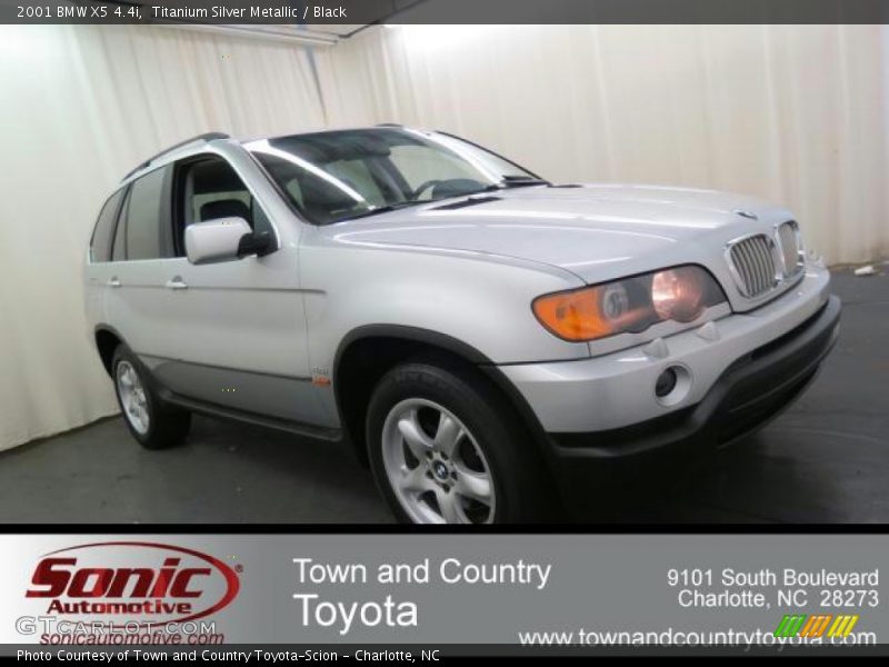 Titanium Silver Metallic / Black 2001 BMW X5 4.4i