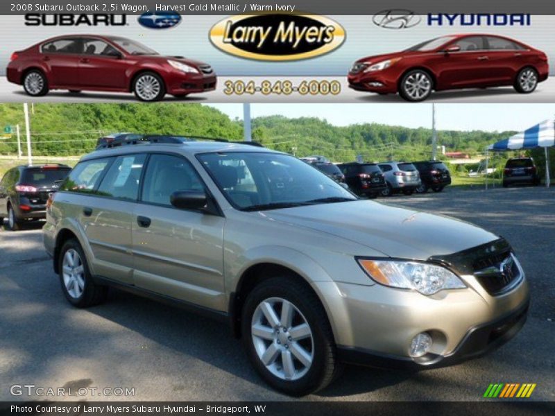 Harvest Gold Metallic / Warm Ivory 2008 Subaru Outback 2.5i Wagon