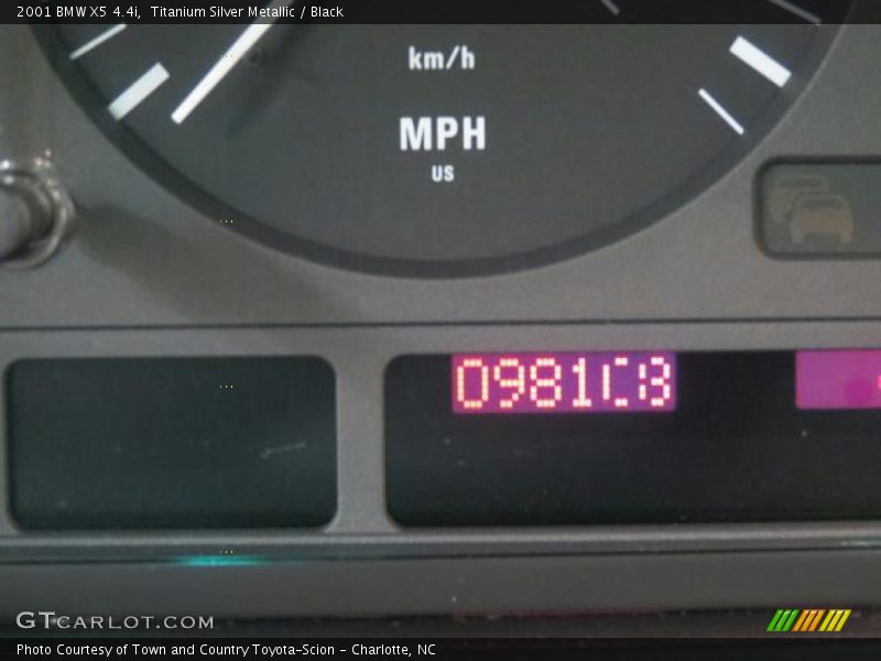 Titanium Silver Metallic / Black 2001 BMW X5 4.4i