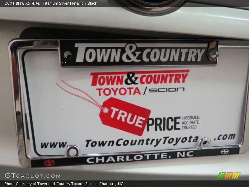 Titanium Silver Metallic / Black 2001 BMW X5 4.4i