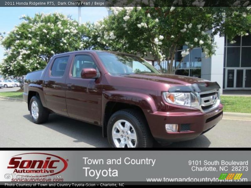 Dark Cherry Pearl / Beige 2011 Honda Ridgeline RTS