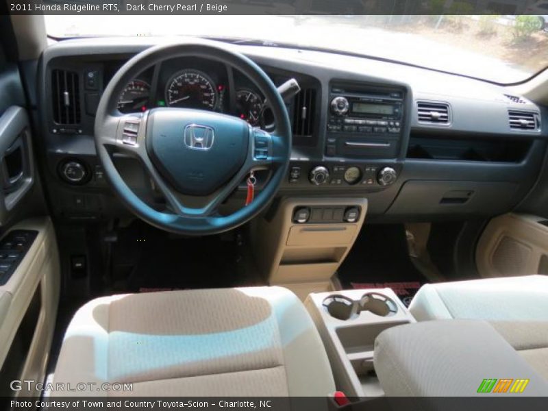 Dark Cherry Pearl / Beige 2011 Honda Ridgeline RTS
