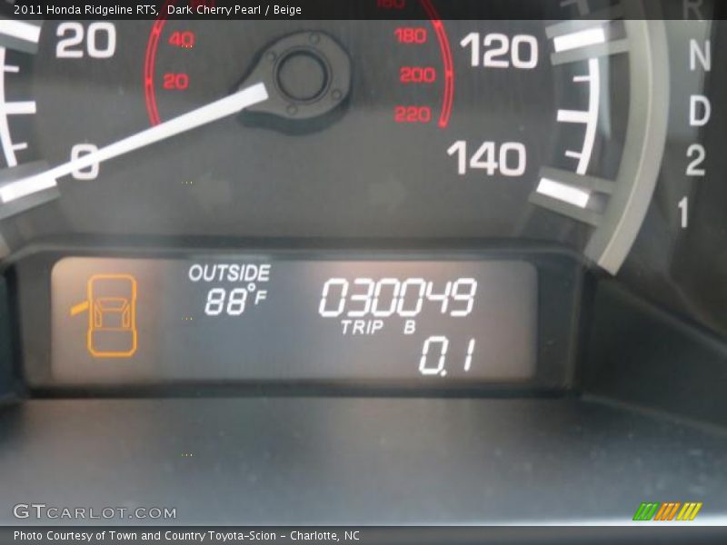 Dark Cherry Pearl / Beige 2011 Honda Ridgeline RTS