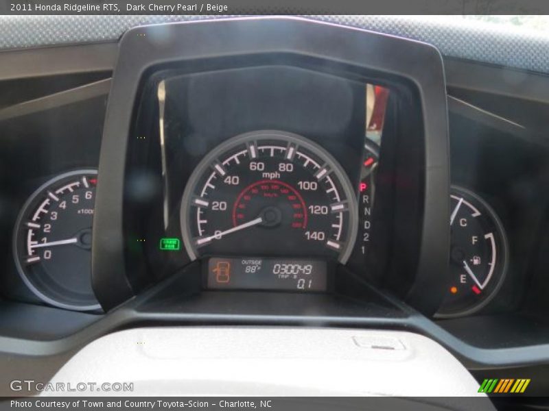 Dark Cherry Pearl / Beige 2011 Honda Ridgeline RTS