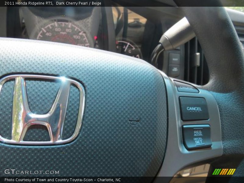 Dark Cherry Pearl / Beige 2011 Honda Ridgeline RTS