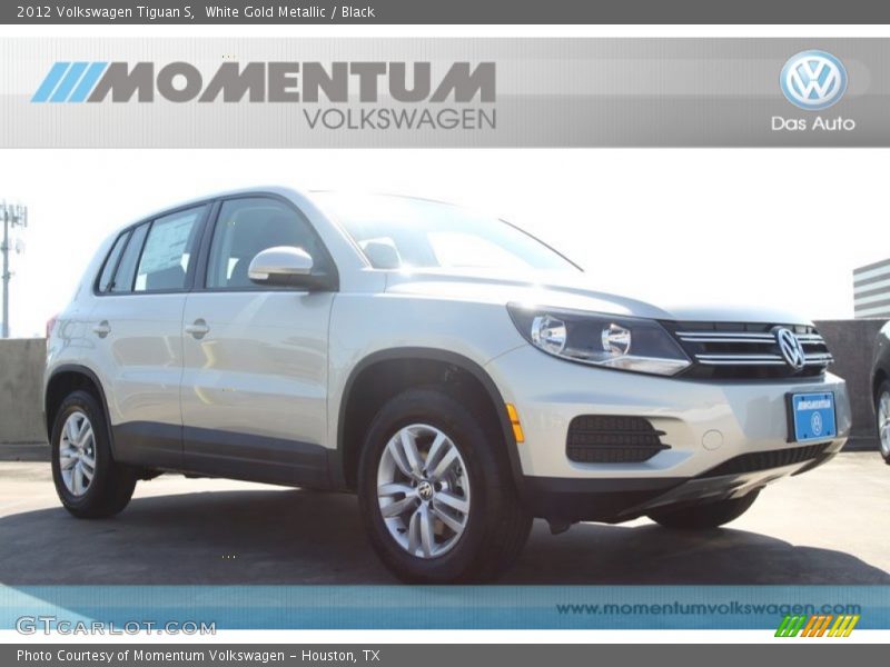 White Gold Metallic / Black 2012 Volkswagen Tiguan S