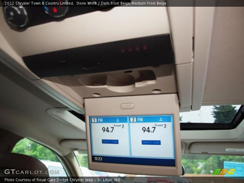 Stone White / Dark Frost Beige/Medium Frost Beige 2012 Chrysler Town & Country Limited