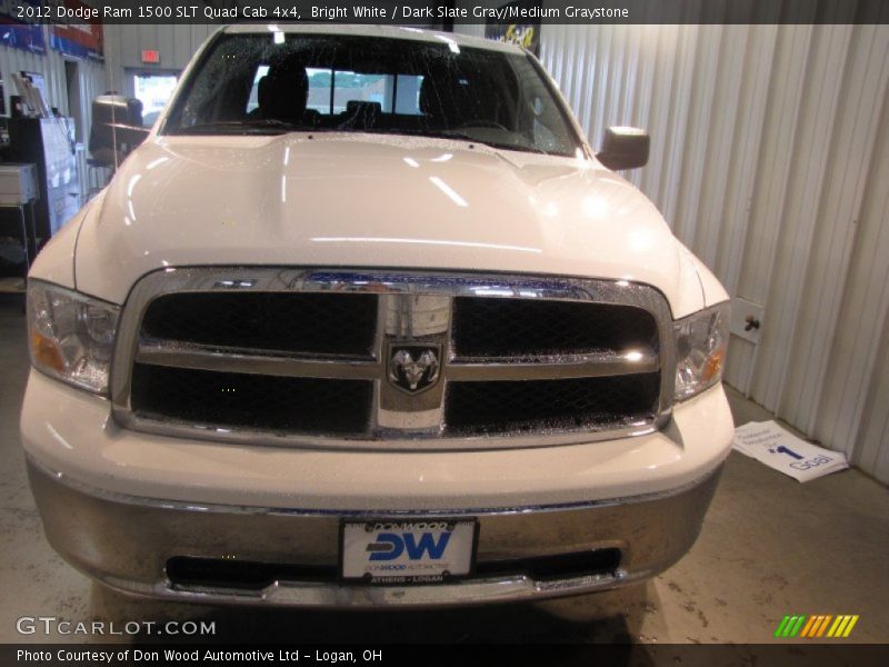 Bright White / Dark Slate Gray/Medium Graystone 2012 Dodge Ram 1500 SLT Quad Cab 4x4