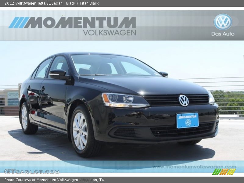 Black / Titan Black 2012 Volkswagen Jetta SE Sedan