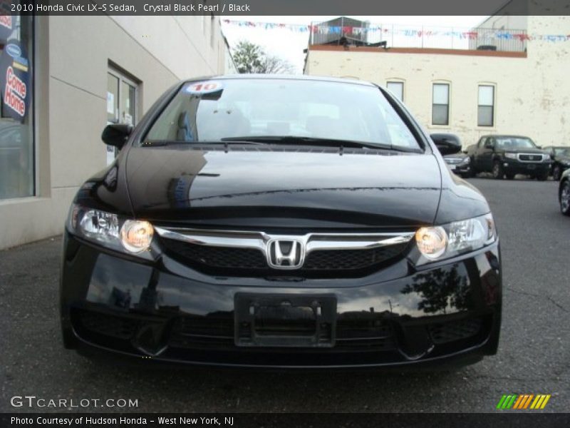Crystal Black Pearl / Black 2010 Honda Civic LX-S Sedan