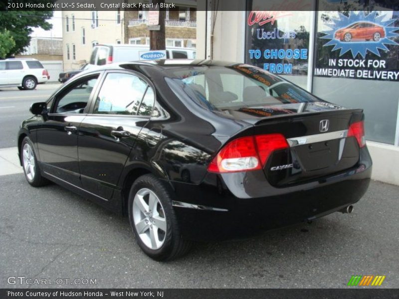 Crystal Black Pearl / Black 2010 Honda Civic LX-S Sedan