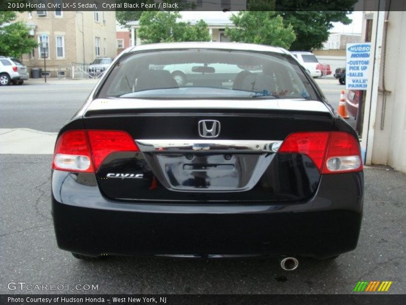 Crystal Black Pearl / Black 2010 Honda Civic LX-S Sedan