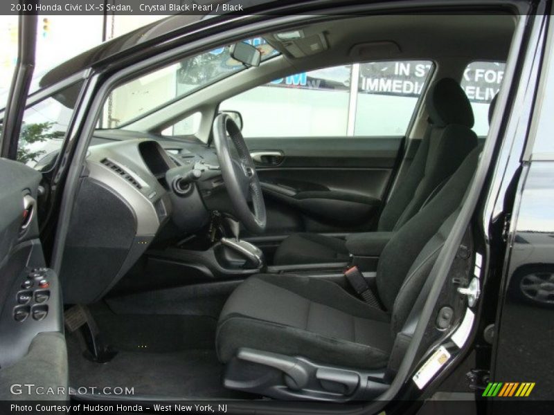 Crystal Black Pearl / Black 2010 Honda Civic LX-S Sedan