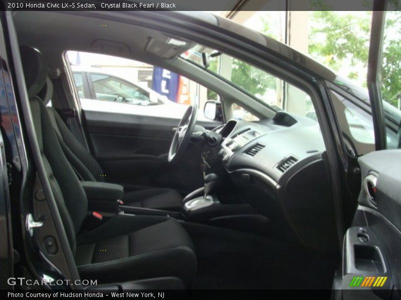 Crystal Black Pearl / Black 2010 Honda Civic LX-S Sedan