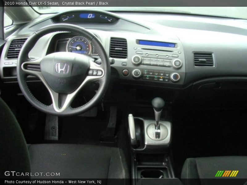 Crystal Black Pearl / Black 2010 Honda Civic LX-S Sedan