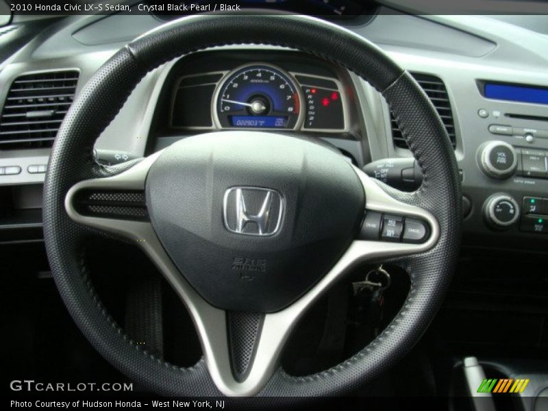 Crystal Black Pearl / Black 2010 Honda Civic LX-S Sedan