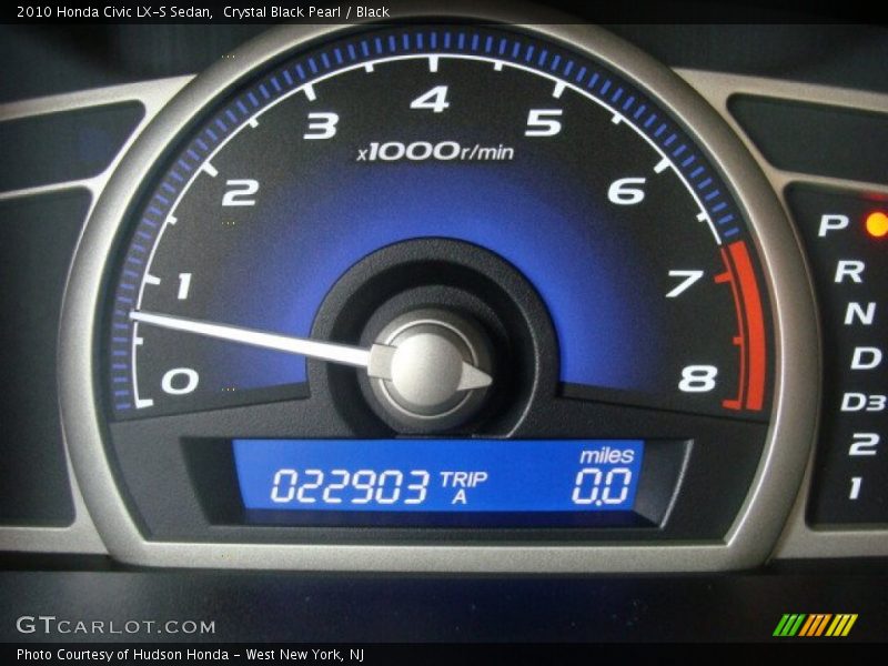 Crystal Black Pearl / Black 2010 Honda Civic LX-S Sedan