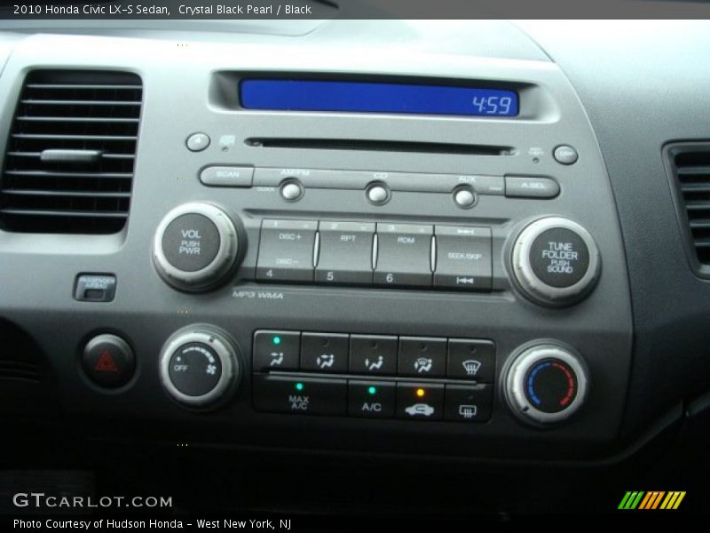 Crystal Black Pearl / Black 2010 Honda Civic LX-S Sedan