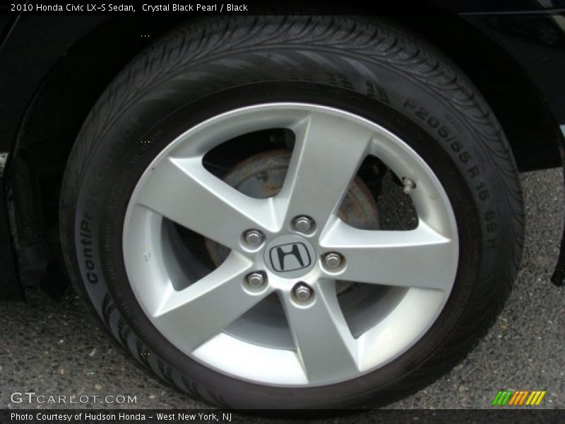 Crystal Black Pearl / Black 2010 Honda Civic LX-S Sedan