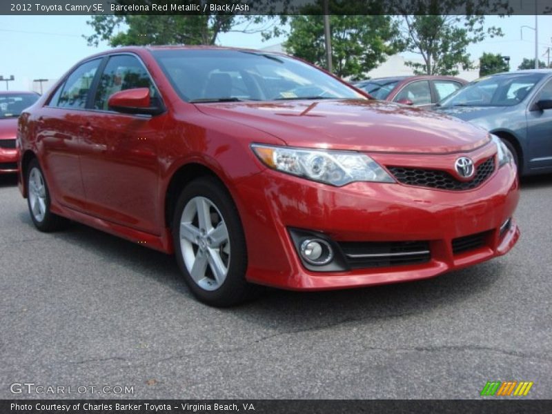Barcelona Red Metallic / Black/Ash 2012 Toyota Camry SE