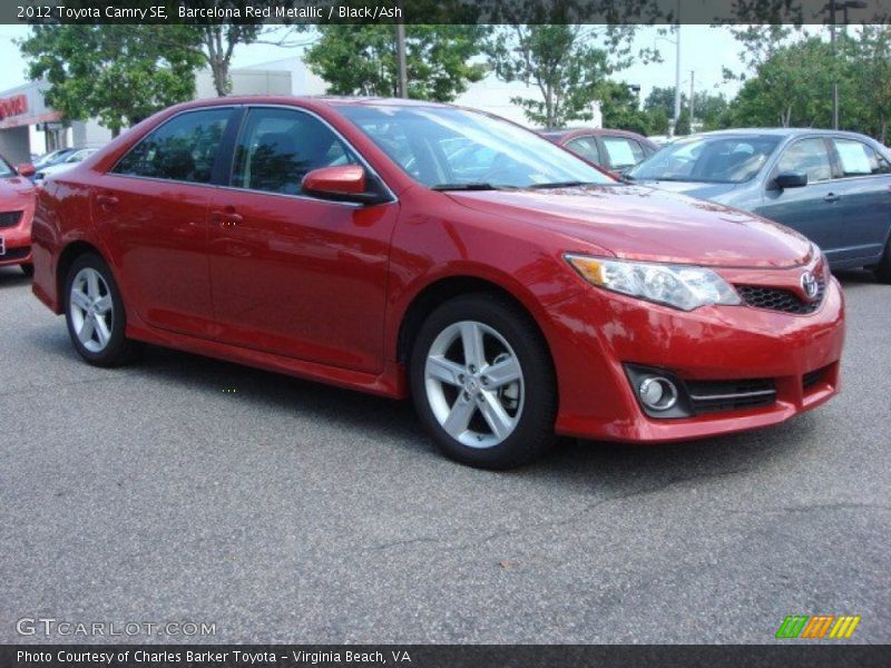 Barcelona Red Metallic / Black/Ash 2012 Toyota Camry SE