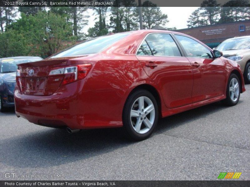 Barcelona Red Metallic / Black/Ash 2012 Toyota Camry SE