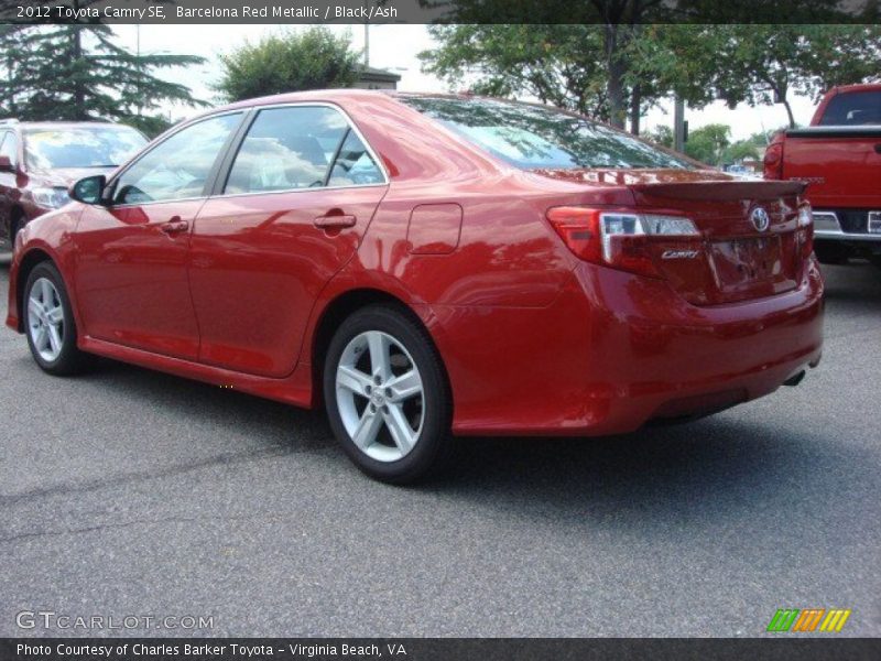 Barcelona Red Metallic / Black/Ash 2012 Toyota Camry SE