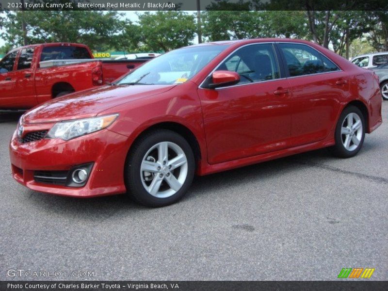 Barcelona Red Metallic / Black/Ash 2012 Toyota Camry SE