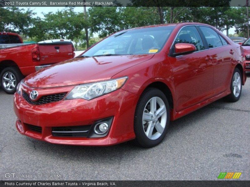 Barcelona Red Metallic / Black/Ash 2012 Toyota Camry SE