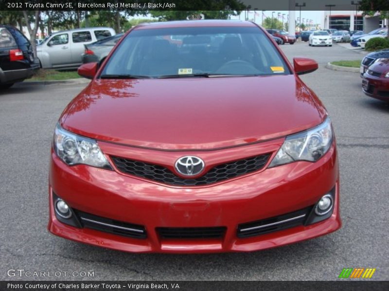 Barcelona Red Metallic / Black/Ash 2012 Toyota Camry SE