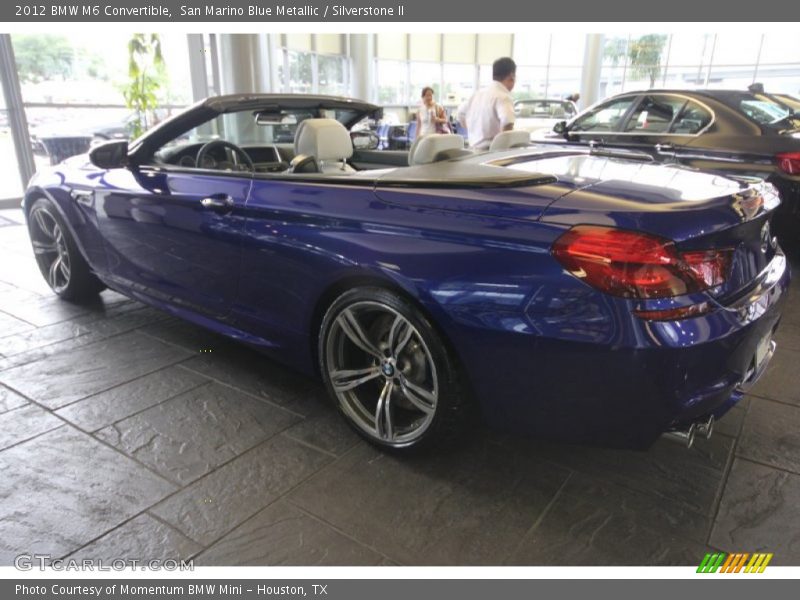 San Marino Blue Metallic / Silverstone II 2012 BMW M6 Convertible