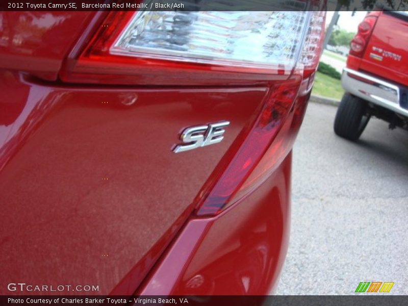 Barcelona Red Metallic / Black/Ash 2012 Toyota Camry SE