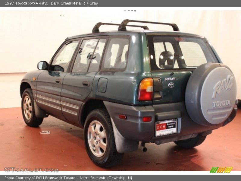 Dark Green Metallic / Gray 1997 Toyota RAV4 4WD