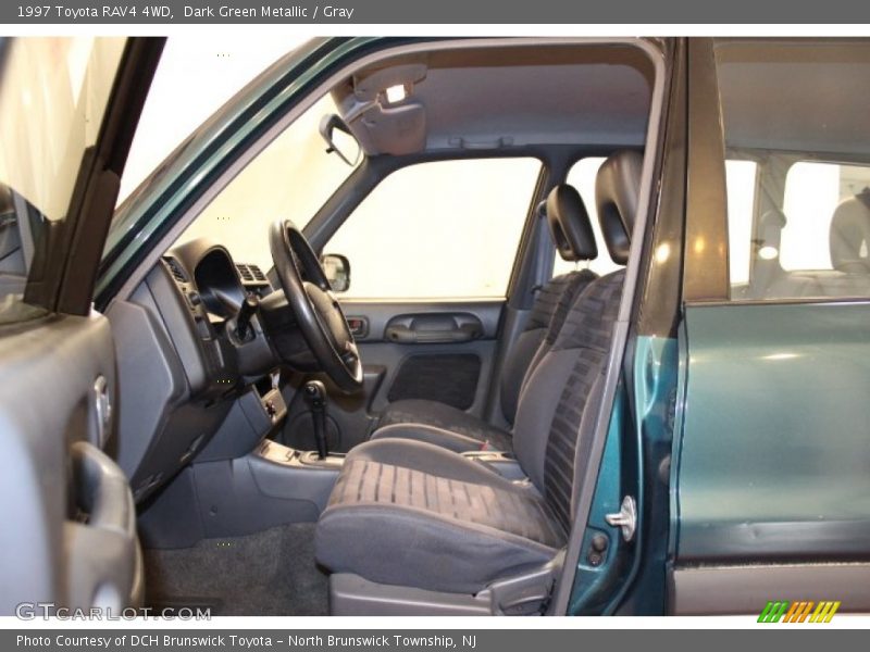 Dark Green Metallic / Gray 1997 Toyota RAV4 4WD