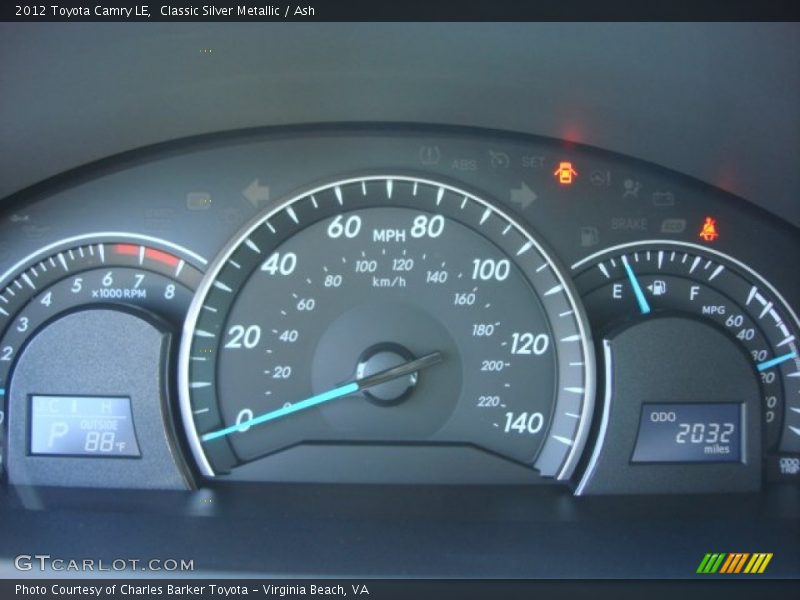 Classic Silver Metallic / Ash 2012 Toyota Camry LE