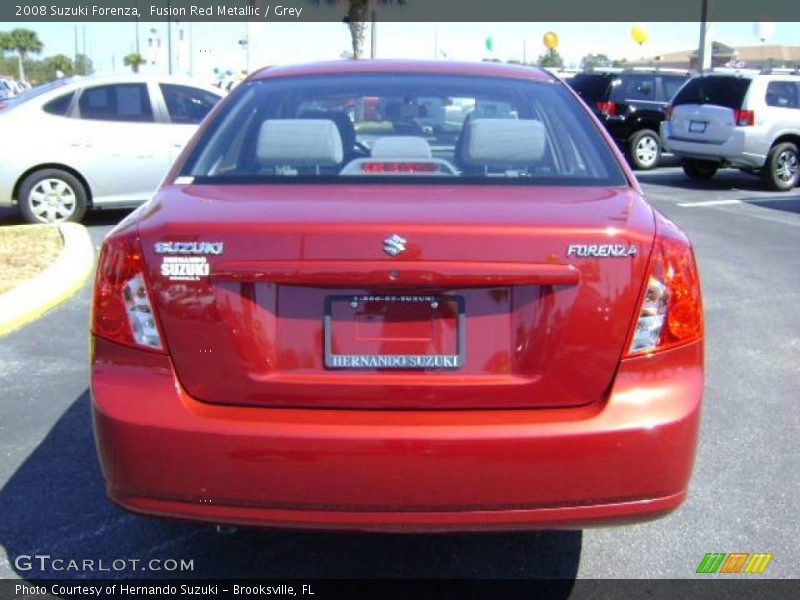 Fusion Red Metallic / Grey 2008 Suzuki Forenza