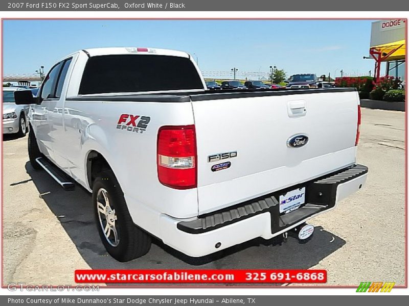 Oxford White / Black 2007 Ford F150 FX2 Sport SuperCab