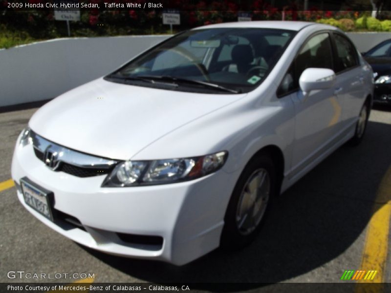 Taffeta White / Black 2009 Honda Civic Hybrid Sedan