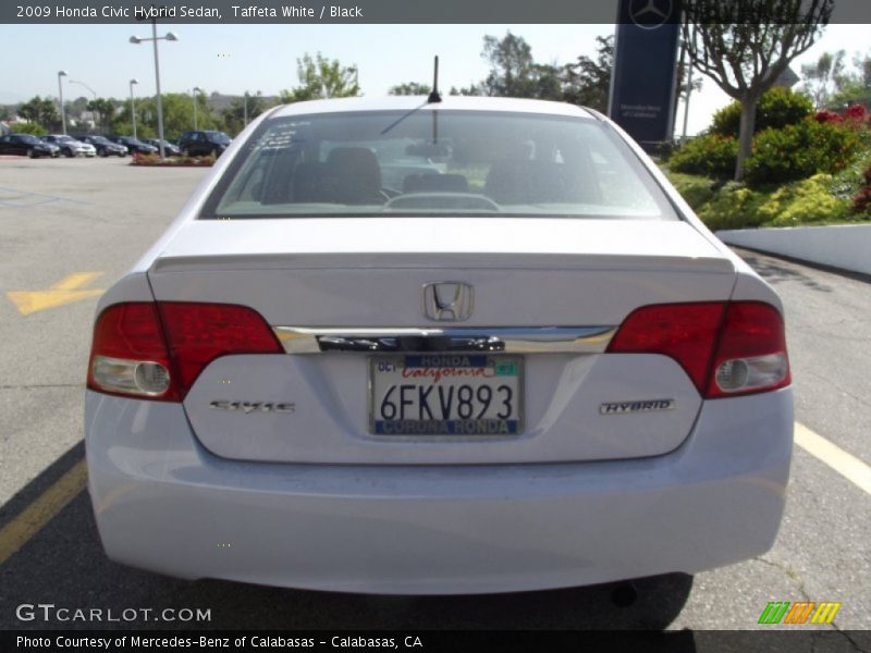 Taffeta White / Black 2009 Honda Civic Hybrid Sedan