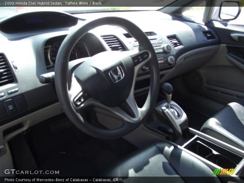 Taffeta White / Black 2009 Honda Civic Hybrid Sedan