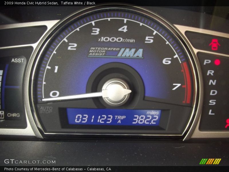 Taffeta White / Black 2009 Honda Civic Hybrid Sedan