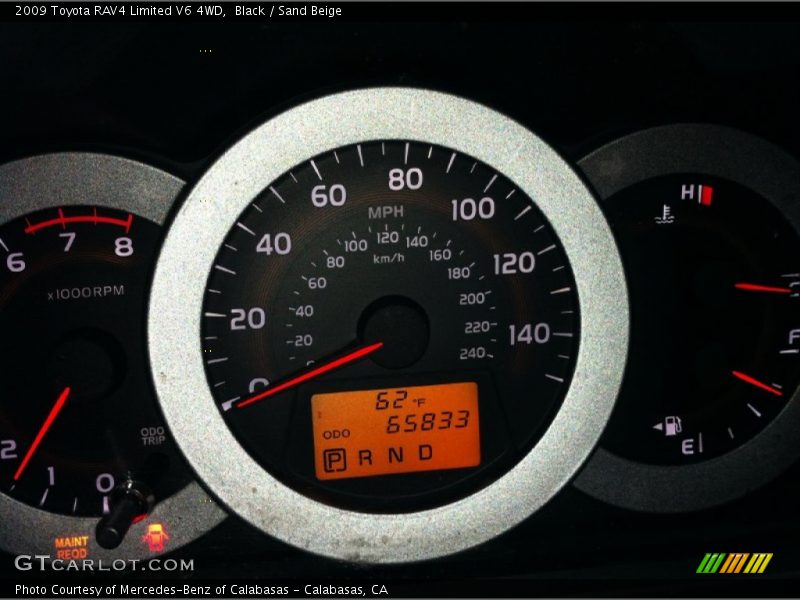 Black / Sand Beige 2009 Toyota RAV4 Limited V6 4WD