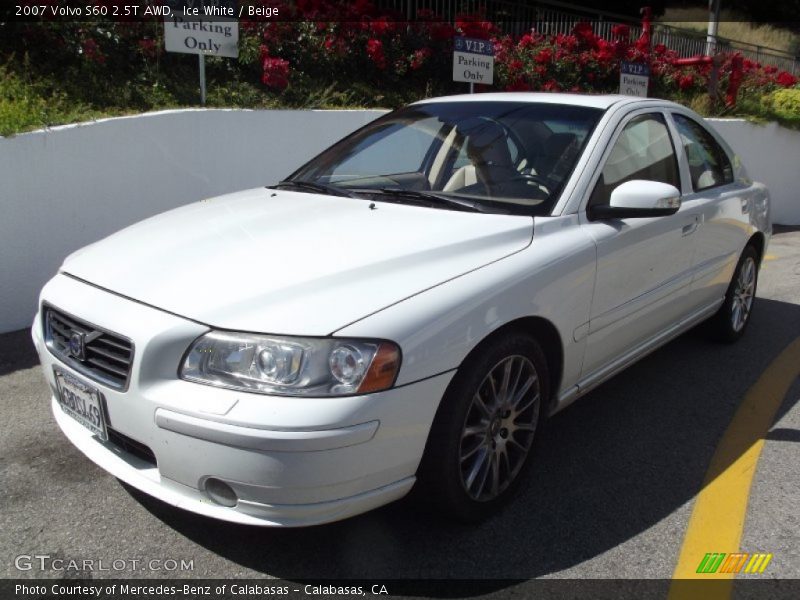 Ice White / Beige 2007 Volvo S60 2.5T AWD