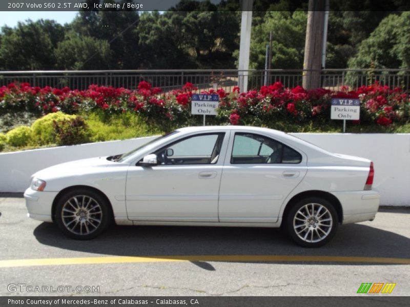 Ice White / Beige 2007 Volvo S60 2.5T AWD