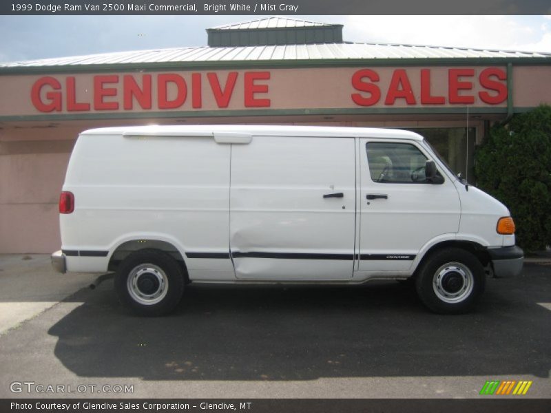 Bright White / Mist Gray 1999 Dodge Ram Van 2500 Maxi Commercial